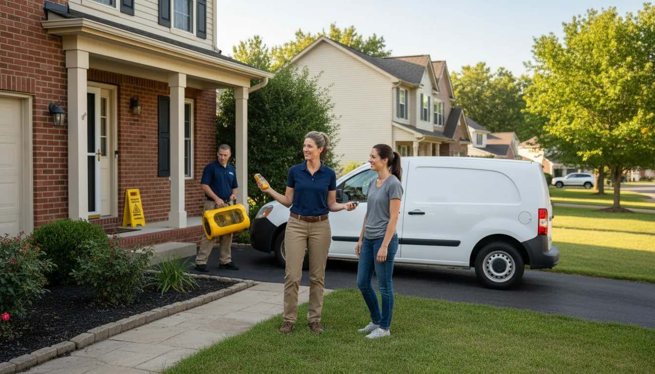 Residential water damage restoration in Manns Choice, PA